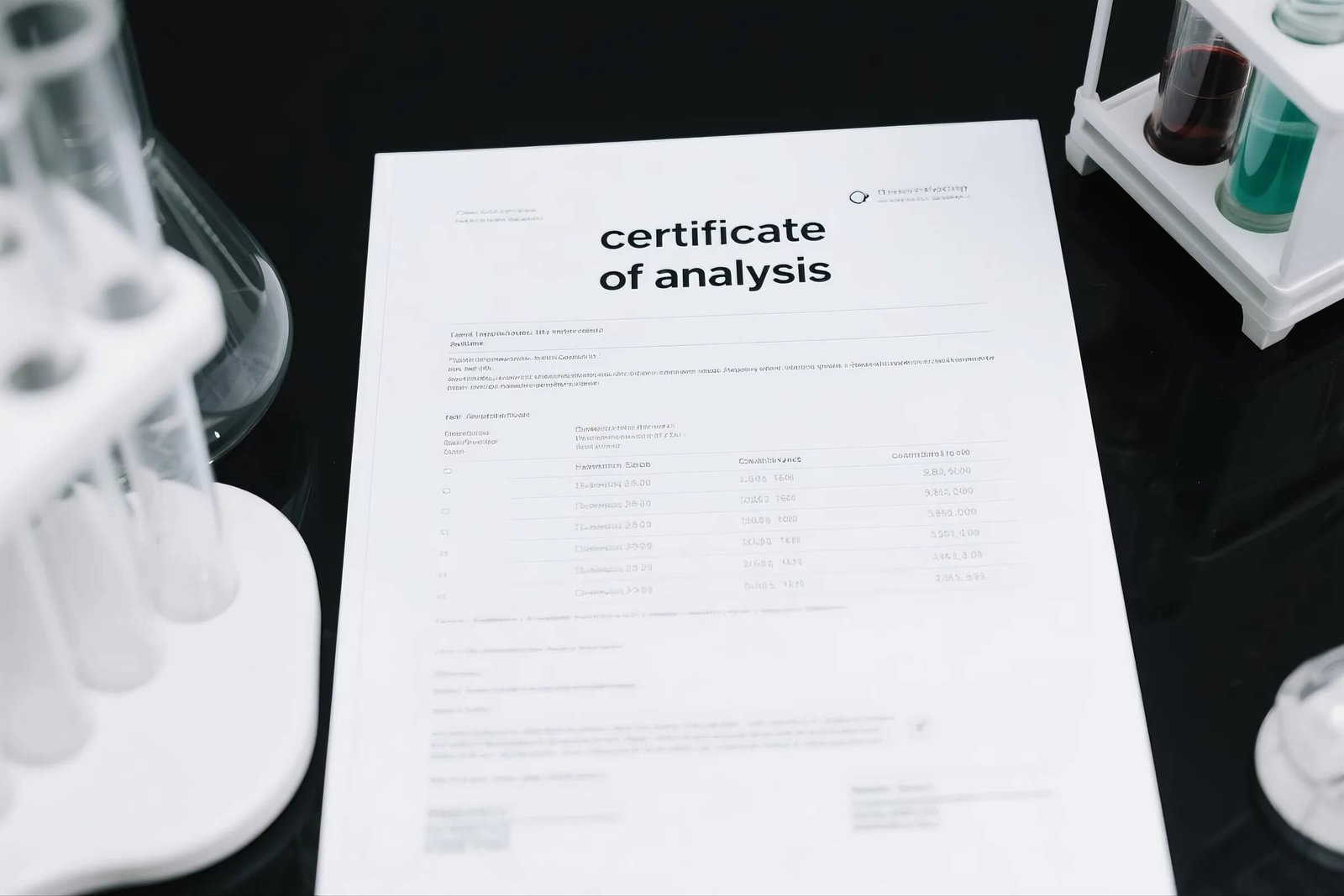 COA of manganese sulfate