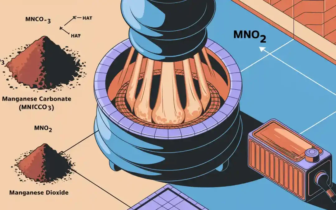 How MnCO₃ Transforms into MnO₂ via Calcination for Battery Use