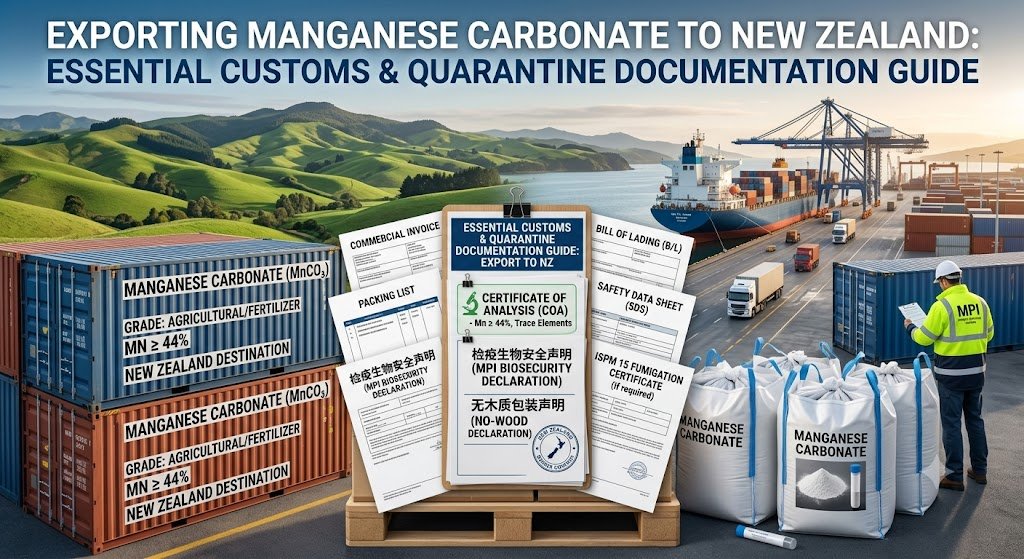 Exporting Manganese Carbonate to New Zealand Essential Customs & Quarantine Documentation Guide