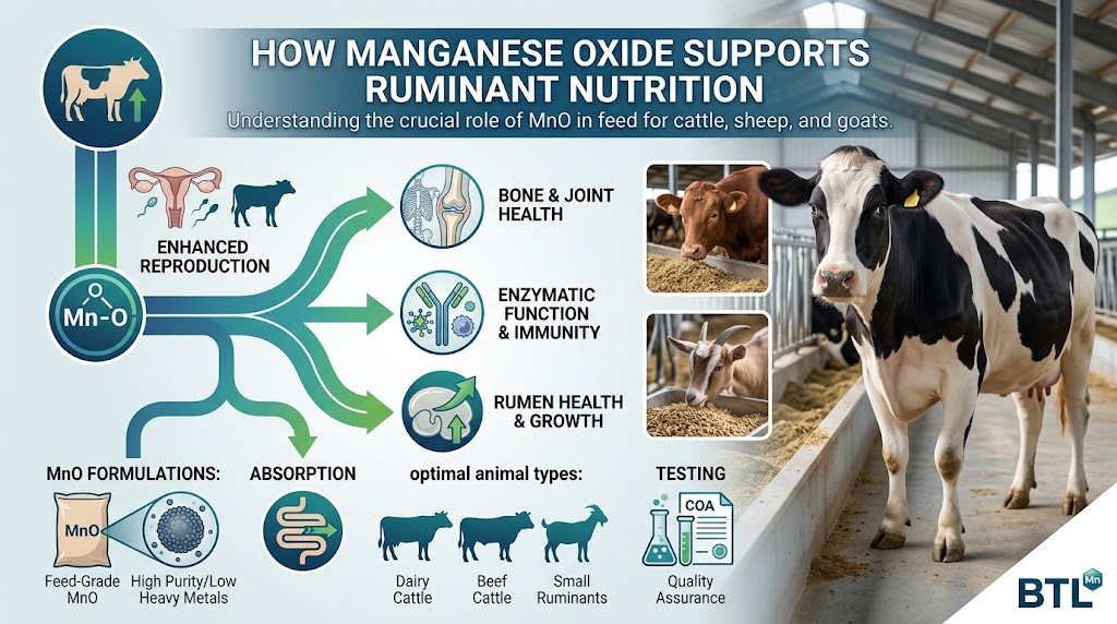 How Is Manganese Oxide Used in Cattle and Ruminant Feed?