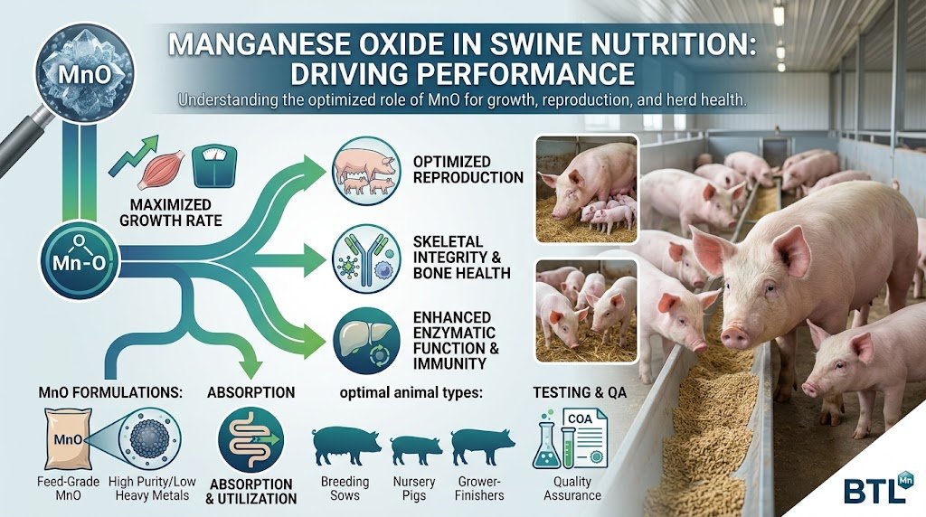 How Is Manganese Oxide Used in Swine and Pig Nutrition?