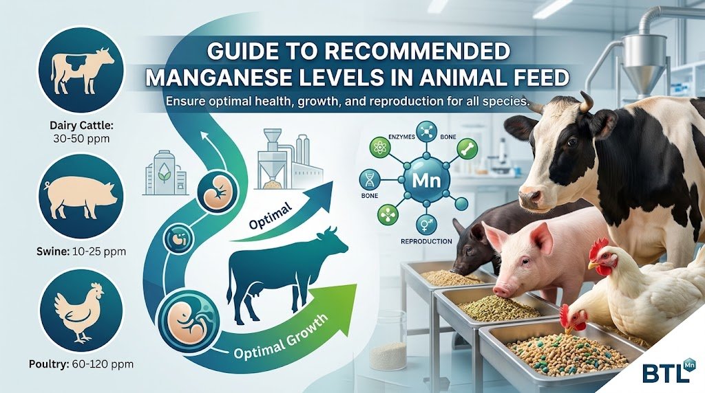 Recommended Manganese Level in Animal Feed: Levels by Species + MnO Dosage