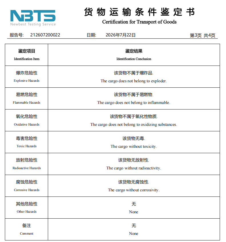 certification of transport of goods certification of transport of goods