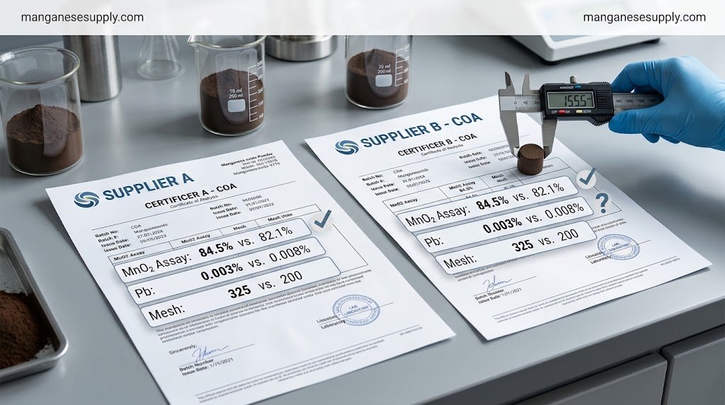 How to Compare Manganese Oxide Suppliers and Their COAs